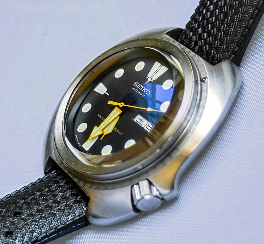 Modified Seiko 6105 with high dome sapphire 