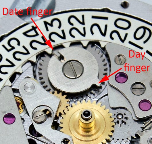 6218 day and date setting wheel