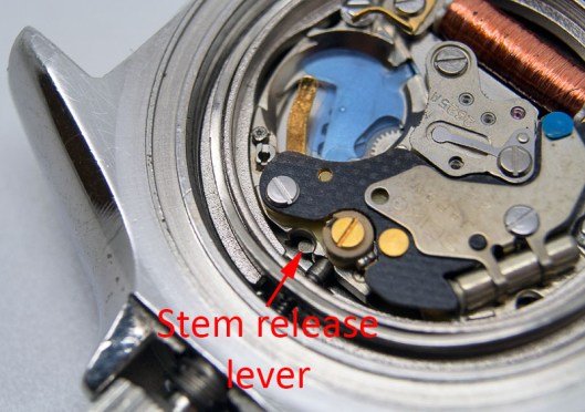 Seiko 2625 stem release