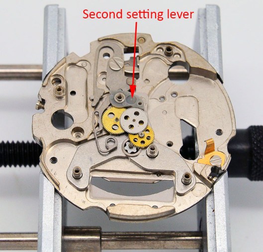 Seiko 7548 setting lever