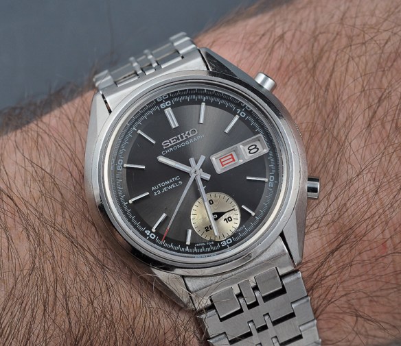 A Seiko 7018-7000 automatic fly-back chronograph from 1971 
