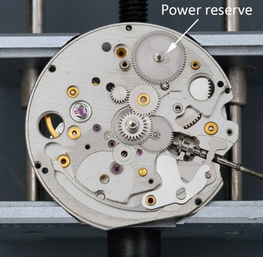 Power reserve function on Orient movement