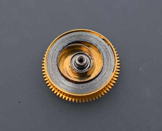 Mainspring in the barrel