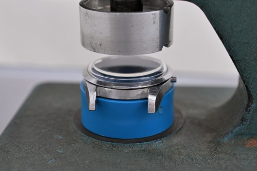Using a crystal press to fit the bezel