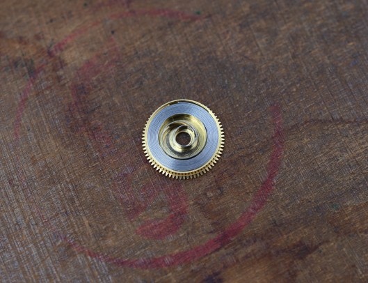 Cleaned mainspring refitted to the barrel