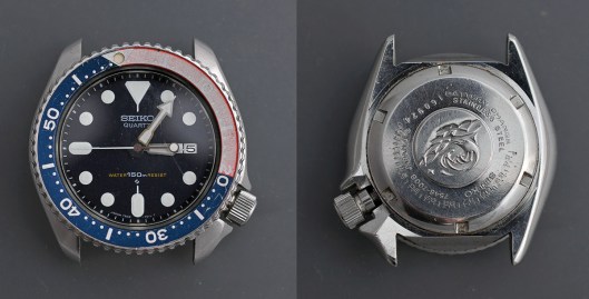 Front and back shots of a Seiko 7548-700B